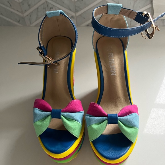 Rainbow platform sandals - Picture 2 of 4